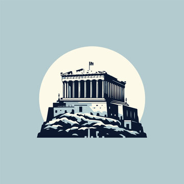 Historical Acropolis Athens Logo