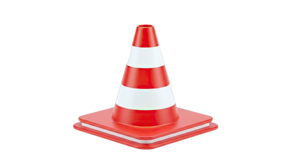 Red and White Traffic Cone