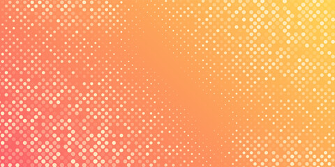 Modern abstract dot halftone with gradient red and yellow color background illustration art concept