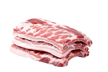 Obraz premium Fresh Raw Pork Belly with Fat Layers