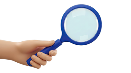 Hand Holding Magnifying Glass