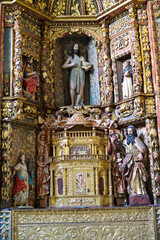Obraz premium Intricate altar with religious figures and decorations.. Orense Cathedral, Spain