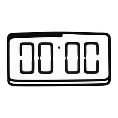 vector illustration of a digital clock icon