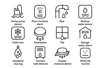 Vector tools leak garage moisture backup detector insulation water zone basement mold
