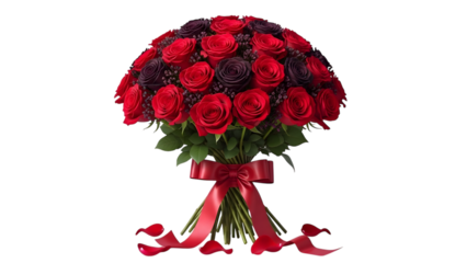 Elegant red roses bouquet