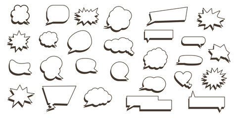 Comic Speech Bubble icons set 