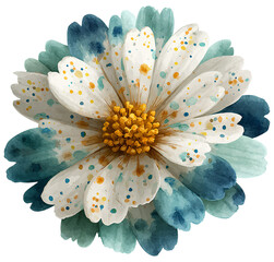 white flower on transparent