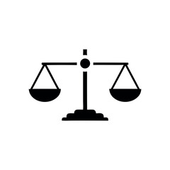 Scales Icon &ndash; Balance, Justice and Measurement Symbol