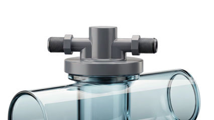 Transparent Pipe Connector with Water Flow