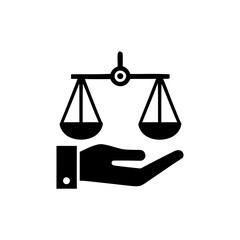 Scales Icon &ndash; Balance, Justice and Measurement Symbol