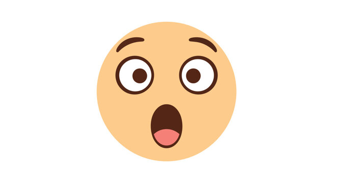 Vibrant emoji face with wide open eyes and mouth, conveying intense surprise or profound shock