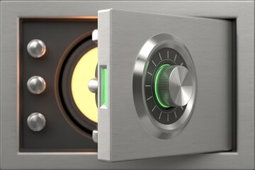 open security vault with double layers. Maximum asset protection