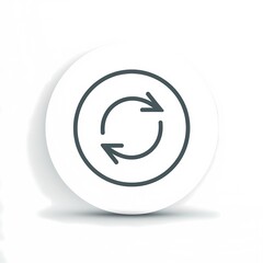 Circular arrow refresh icon used to signal page reload or system synchronization in digital interfaces