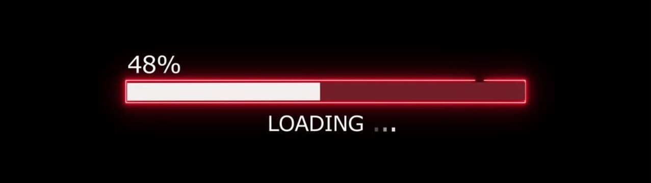 70% loading bar icon diagrams Info graphics animation. Neon loading pie chart background video.