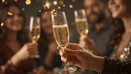 Celebrating Together with Sparkling Cheers