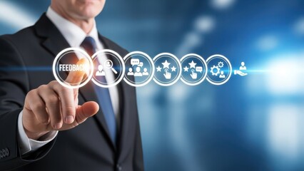 Get feedback for improvement. Listen to team and customer feedback to improve work efficiency. Team communication skill, engagement, idea sharing, open mind, customer feedback and consulting