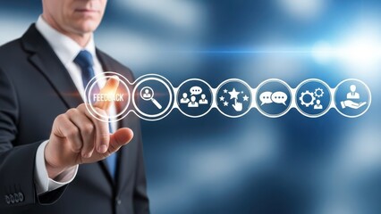 Get feedback for improvement. Listen to team and customer feedback to improve work efficiency. Team communication skill, engagement, idea sharing, open mind, customer feedback and consulting