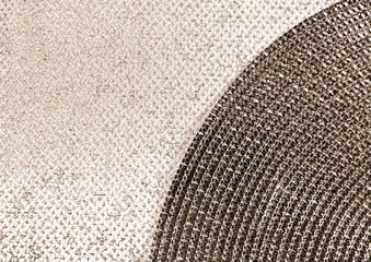 Fabric Texture Abstract Macro Neutral. Woven Textile Detail Beige Brown