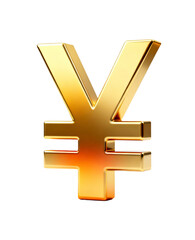 Obraz premium Golden Japanese Yen Symbol, Currency Icon