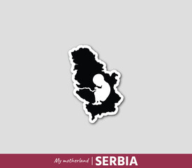 Powerful Serbia map illustration symbolizing birth, roots and national identity. Emotional motherland concept blending geography and human origin.