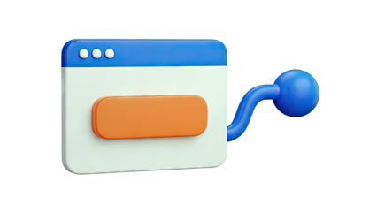 3D UI Element with Button and Cursor