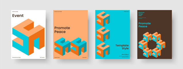 Obraz premium Isolated Banner Template. Geometric Brochure Layout. Modern Flyer Design. Report. Background. Book Cover. Poster. Business Presentation. Handbill. Catalog. Journal. Pamphlet. Magazine. Leaflet