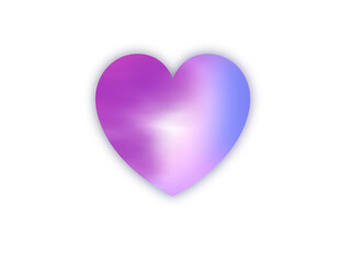 Fototapeta premium Gradient purple multicolor Heart Shape