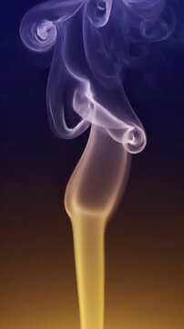 Lenten season sacred background with drifting incense smoke and indigo gold gradient