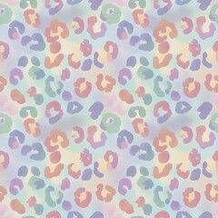 파스텔컬러 귀여운 레오파드 호피무늬pastel color cute leopard leopard print