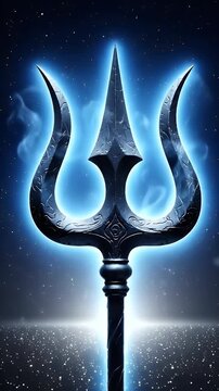 Masik Shivratri banner with midnight blue to silver gradient and subtle spiritual atmosphere