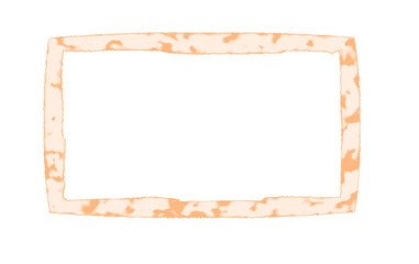 A pastel orange frame illustration with subtle dots, isolated on a transparent background, creating a soft and playful decorative border.