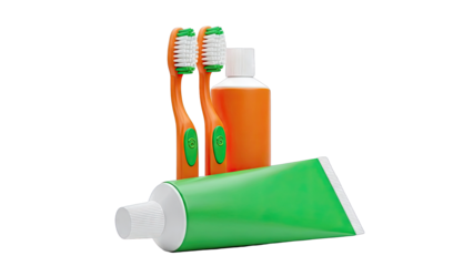 Toothbrush, Toothpaste, and Mouthwash Set