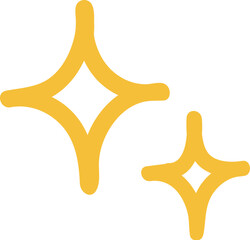 手書きの線のキラキラマークのベクターイラスト素材