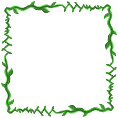 Frame Square Leaves Creeping