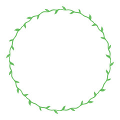 Obraz premium Frame Circular Leaves Creeping Element