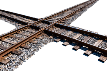 Crossing Railway Tracks with Ballast