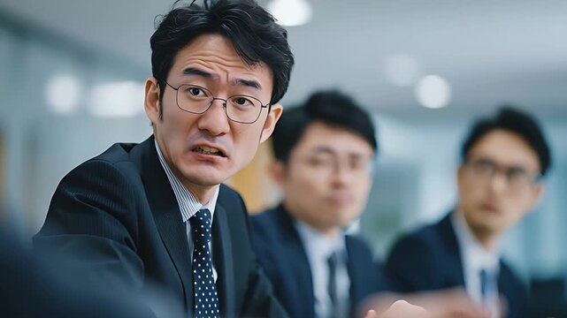 失敗したプロジェクトの責任を問い詰める日本人上司