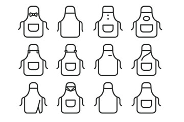 Stylish cut sleek folded icon vector tie icons detail bow apron collar