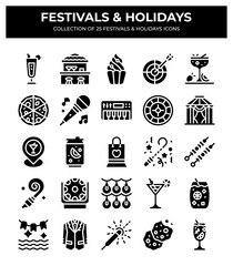 Collection of 25 Festival & Holiday Icons