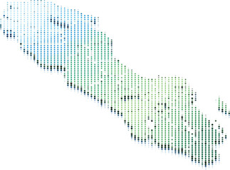 Fototapeta premium Sweden Map With Halftone Dots