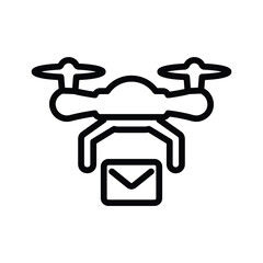 Drone post delivery icon