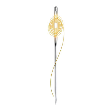 Golden thread and needle
