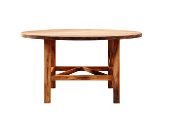 Round Wooden Side Table With Lower Shelf Natural Light Finish Minimalist