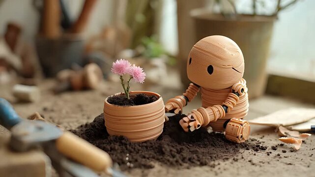 次世代温室で共同作業を行うソーシャルロボット