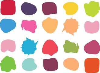 Modern abstract shapes in vibrant colors perfect for website design, branding and marketing