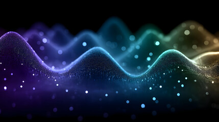 AI composition showing artistic randomness through layered gradients and glowing highlights