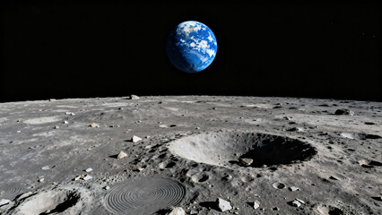 Space Perspective: Earth Viewed from the Lunar Surface