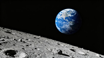 Space Perspective: Earth Viewed from the Lunar Surface