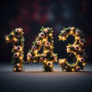 Floral 143 design for love expression