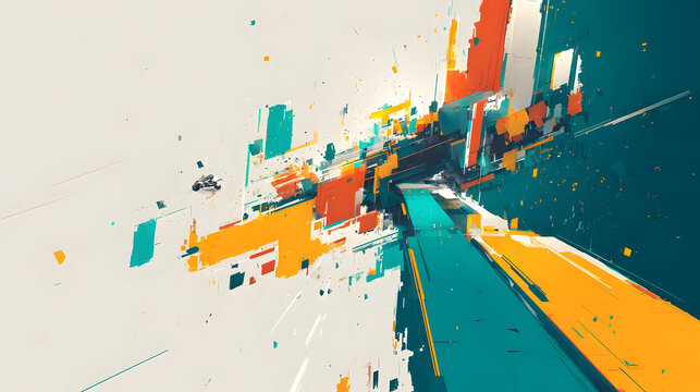 generated abstract illustration with evolving shapes and dynamic modern artistic energy